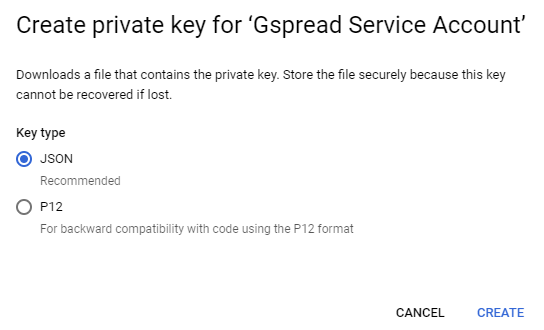 creating JSON type key