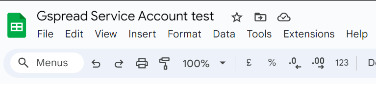 creating a google sheet